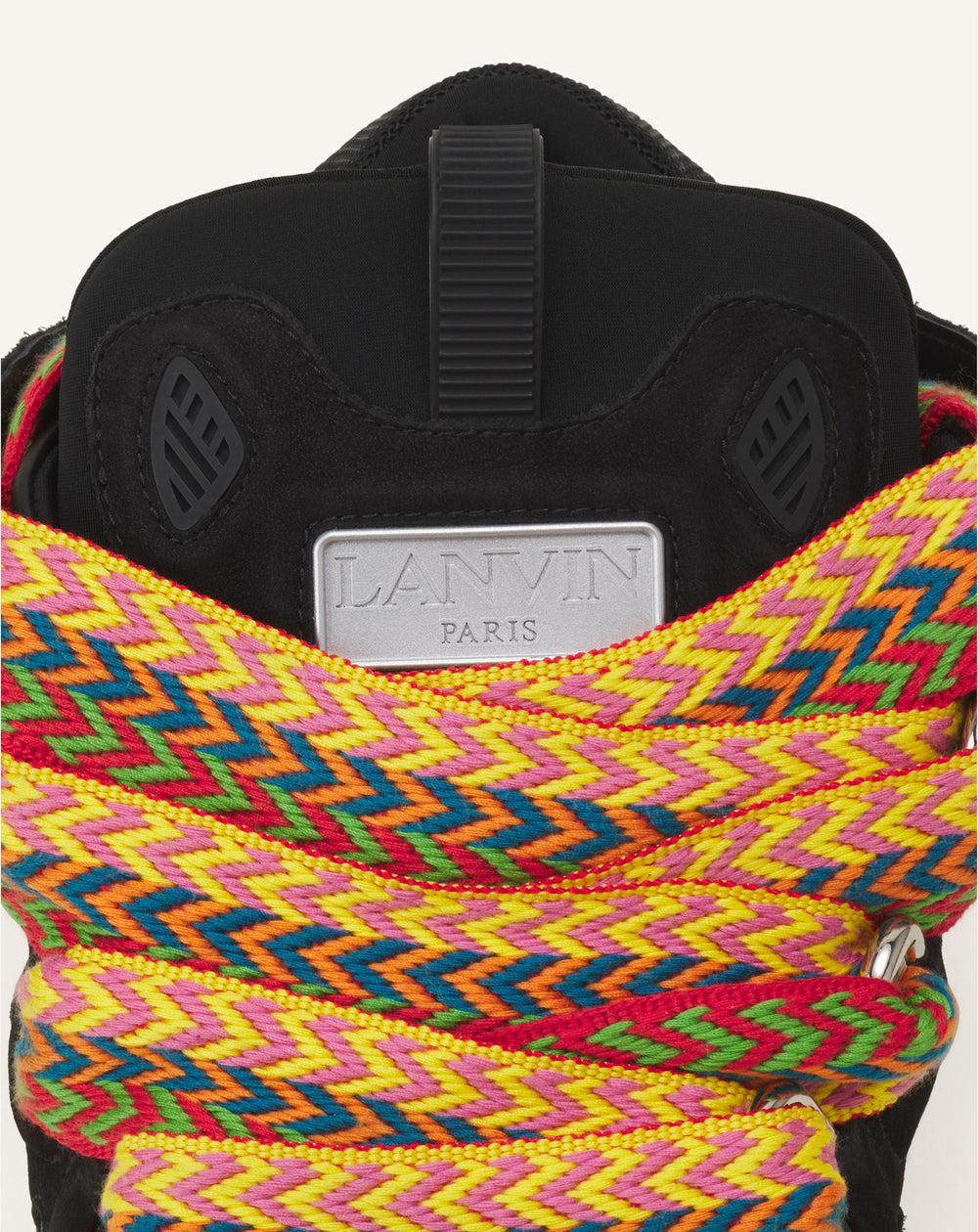 Black Leather Curb Sneakers | Lanvin Women