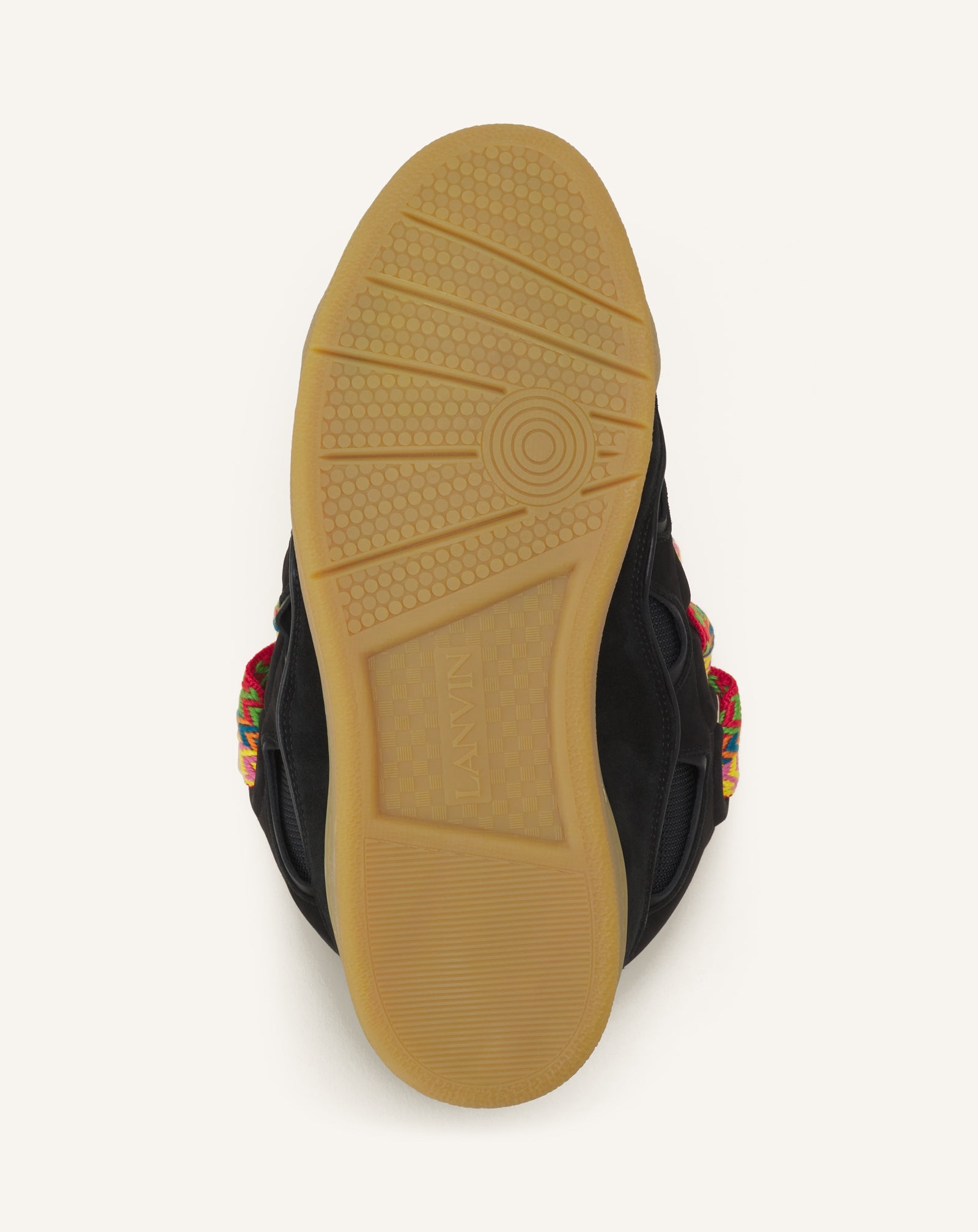Black Leather Curb Sneakers | Lanvin Women
