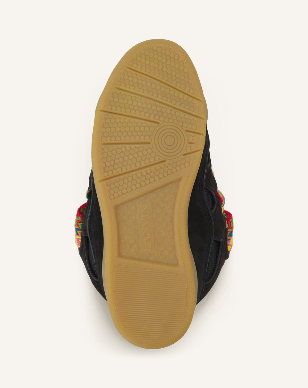 Black Leather Curb Sneakers | Lanvin Women