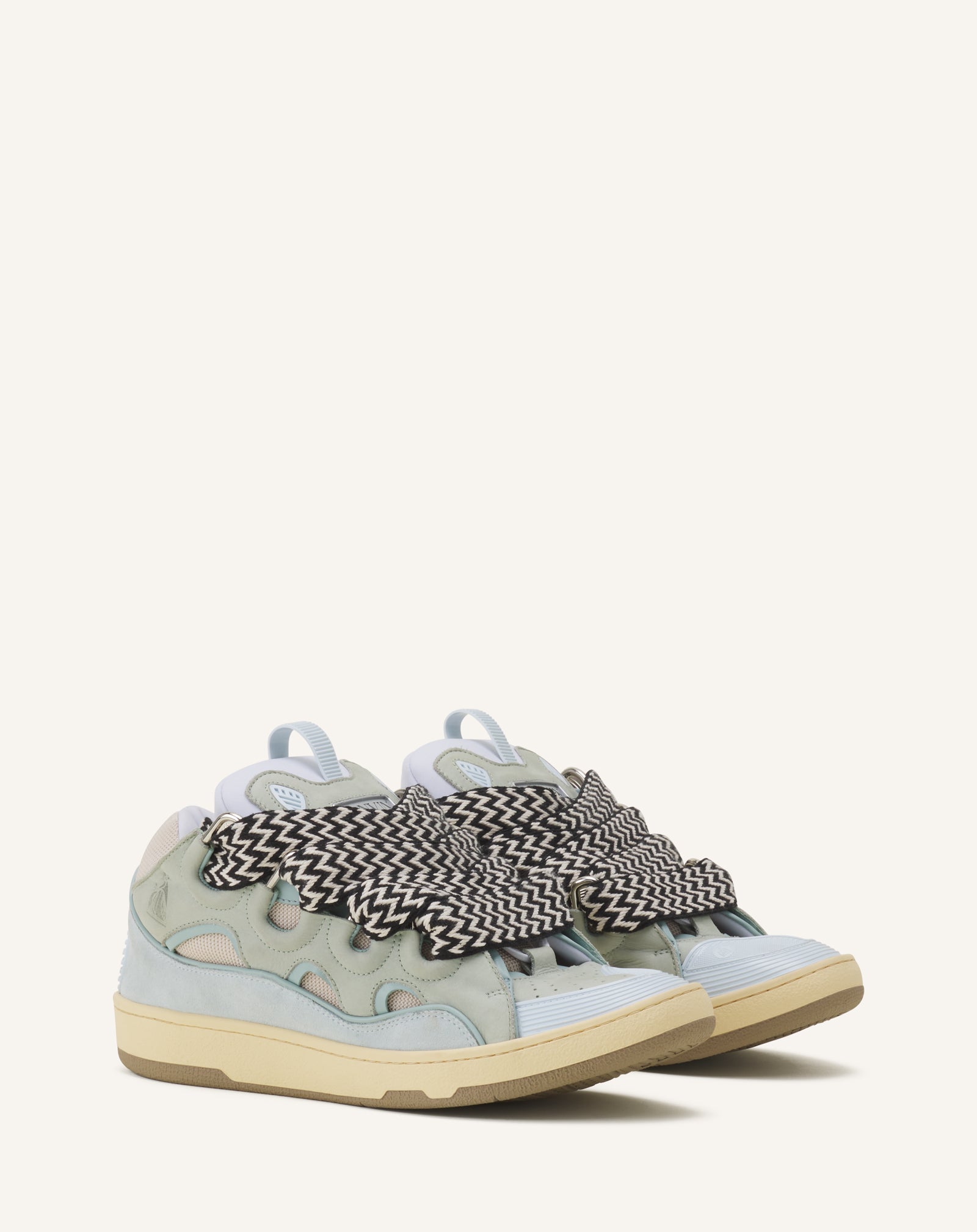 Blue Leather Curb Sneakers | Lanvin Women