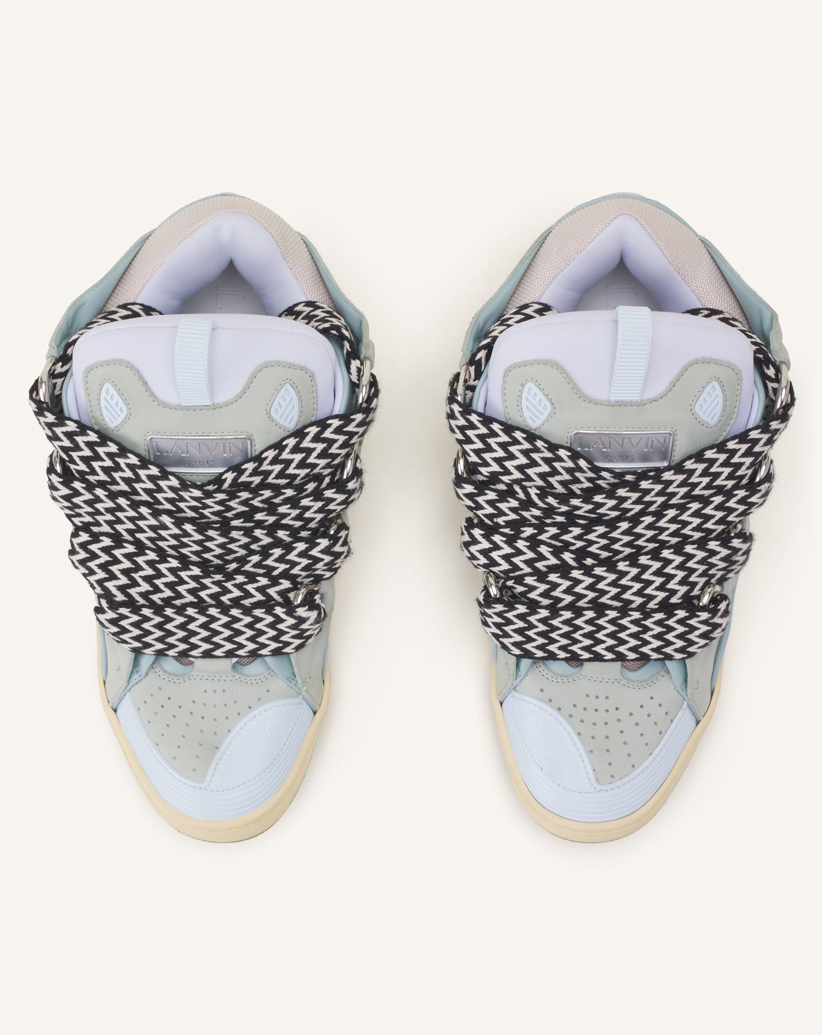 Blue Leather Curb Sneakers | Lanvin Women