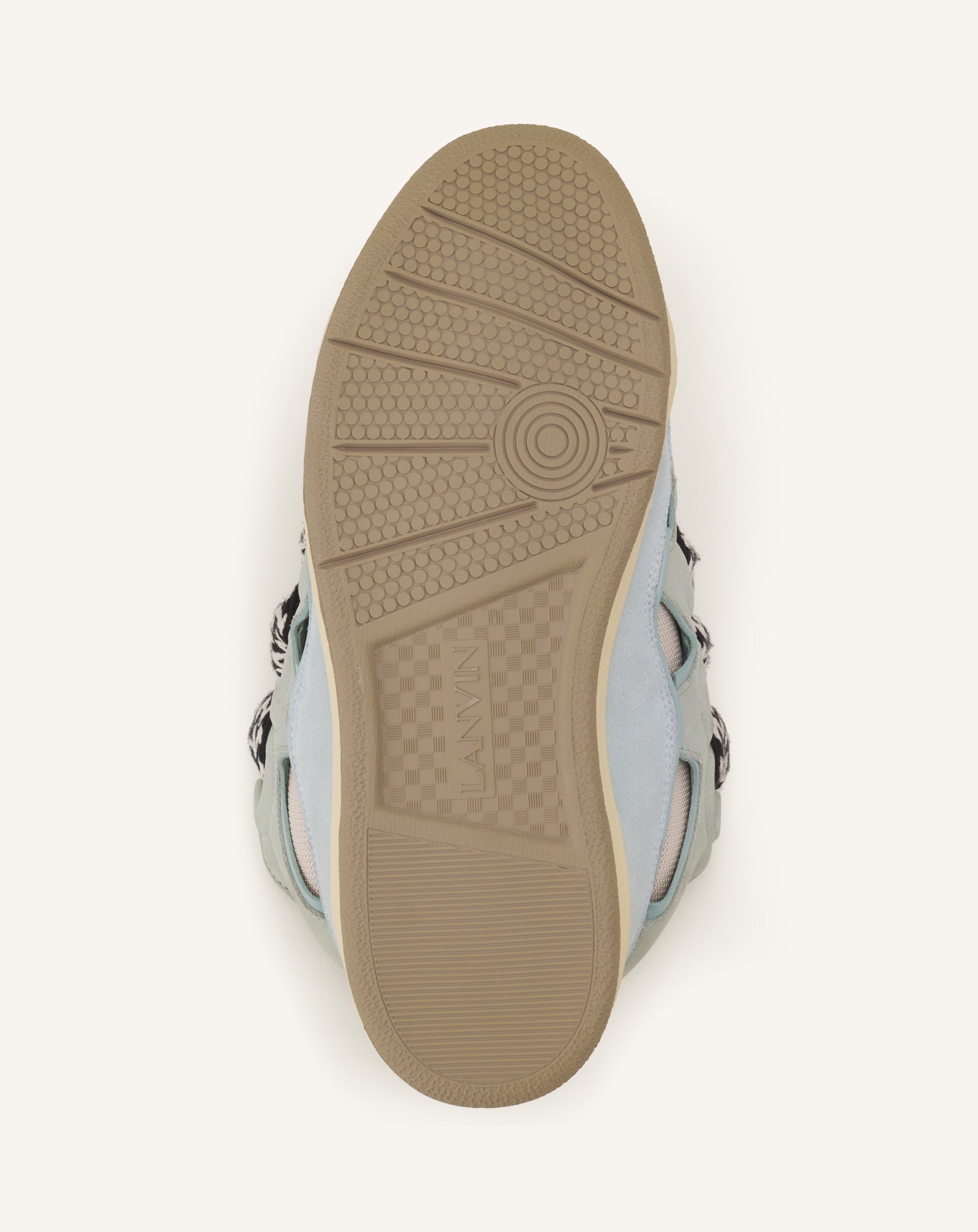 Blue Leather Curb Sneakers | Lanvin Women