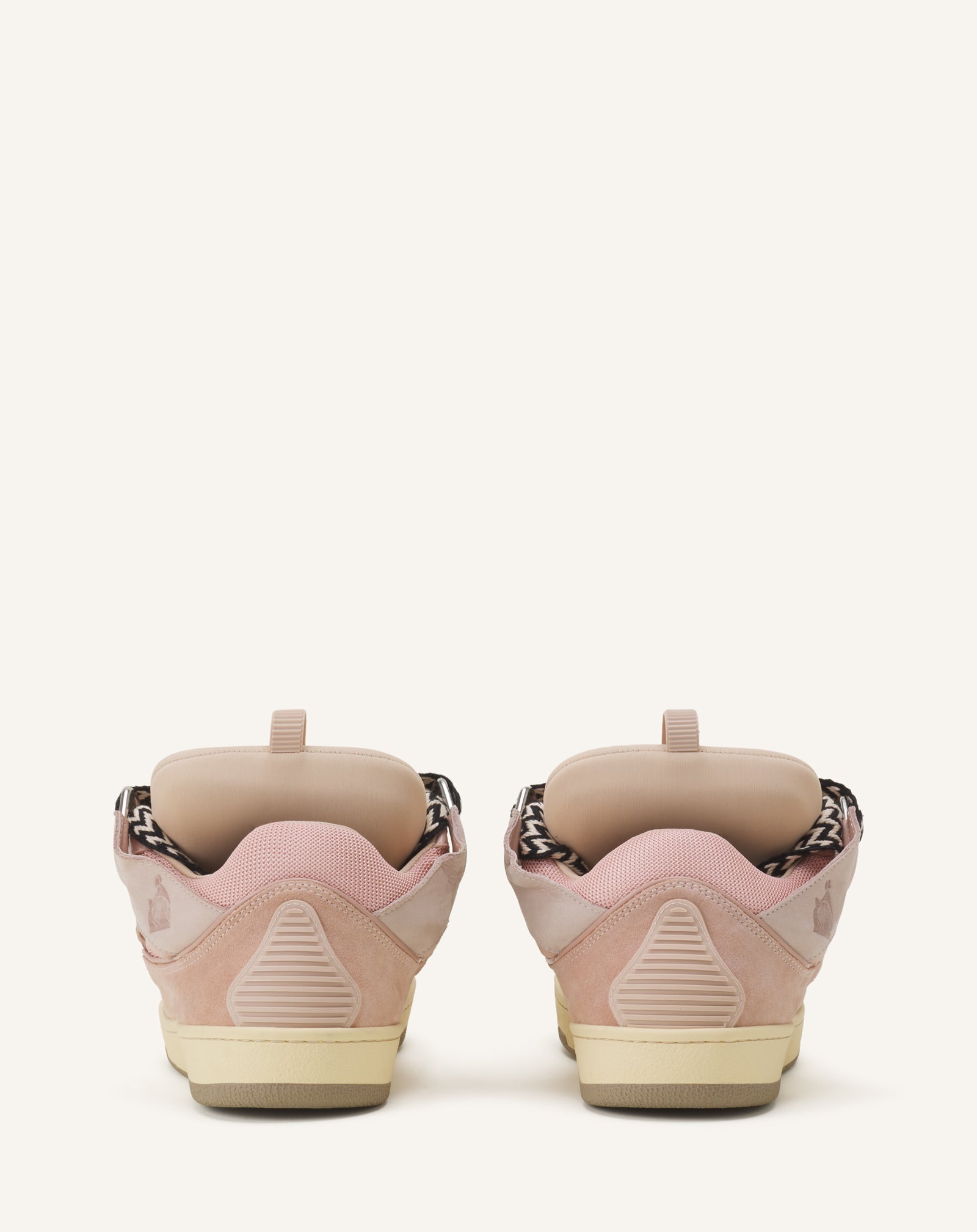 Pink Leather Curb Sneakers | Lanvin Women