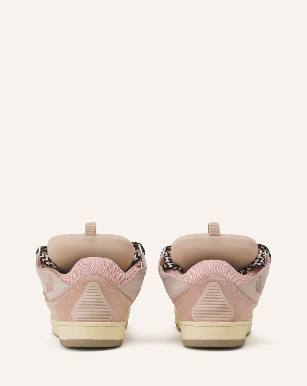 Pink Leather Curb Sneakers | Lanvin Women