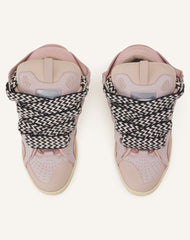 Pink Leather Curb Sneakers | Lanvin Women