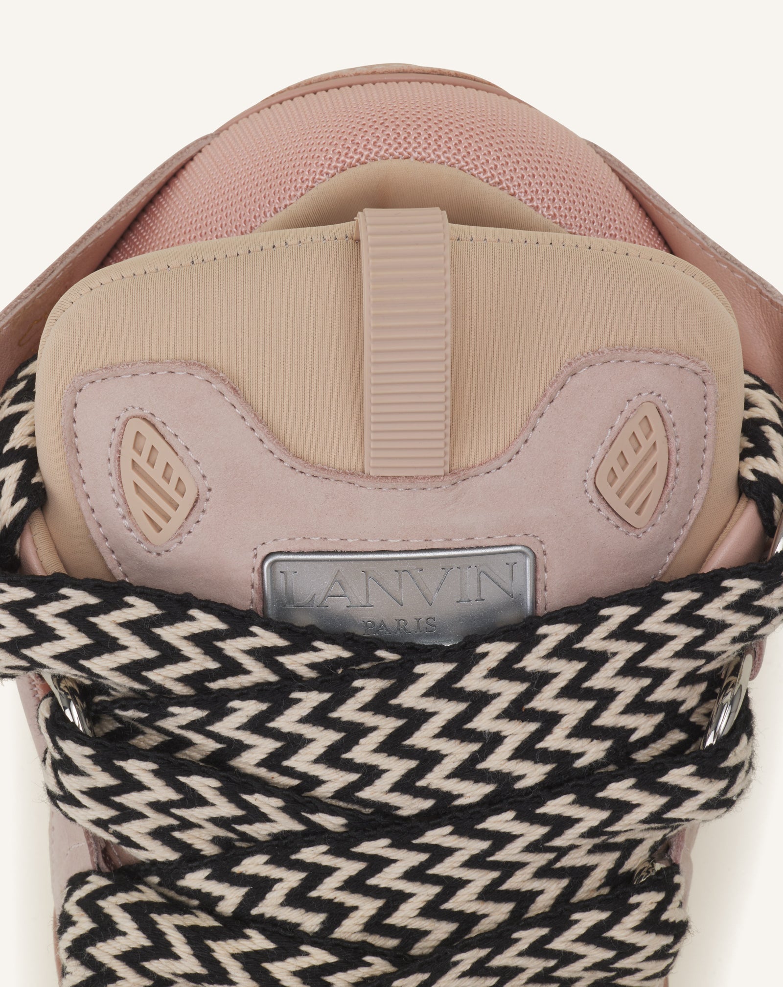 Pink Leather Curb Sneakers | Lanvin Women