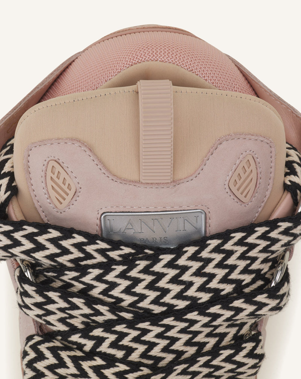 Pink Leather Curb Sneakers | Lanvin Women