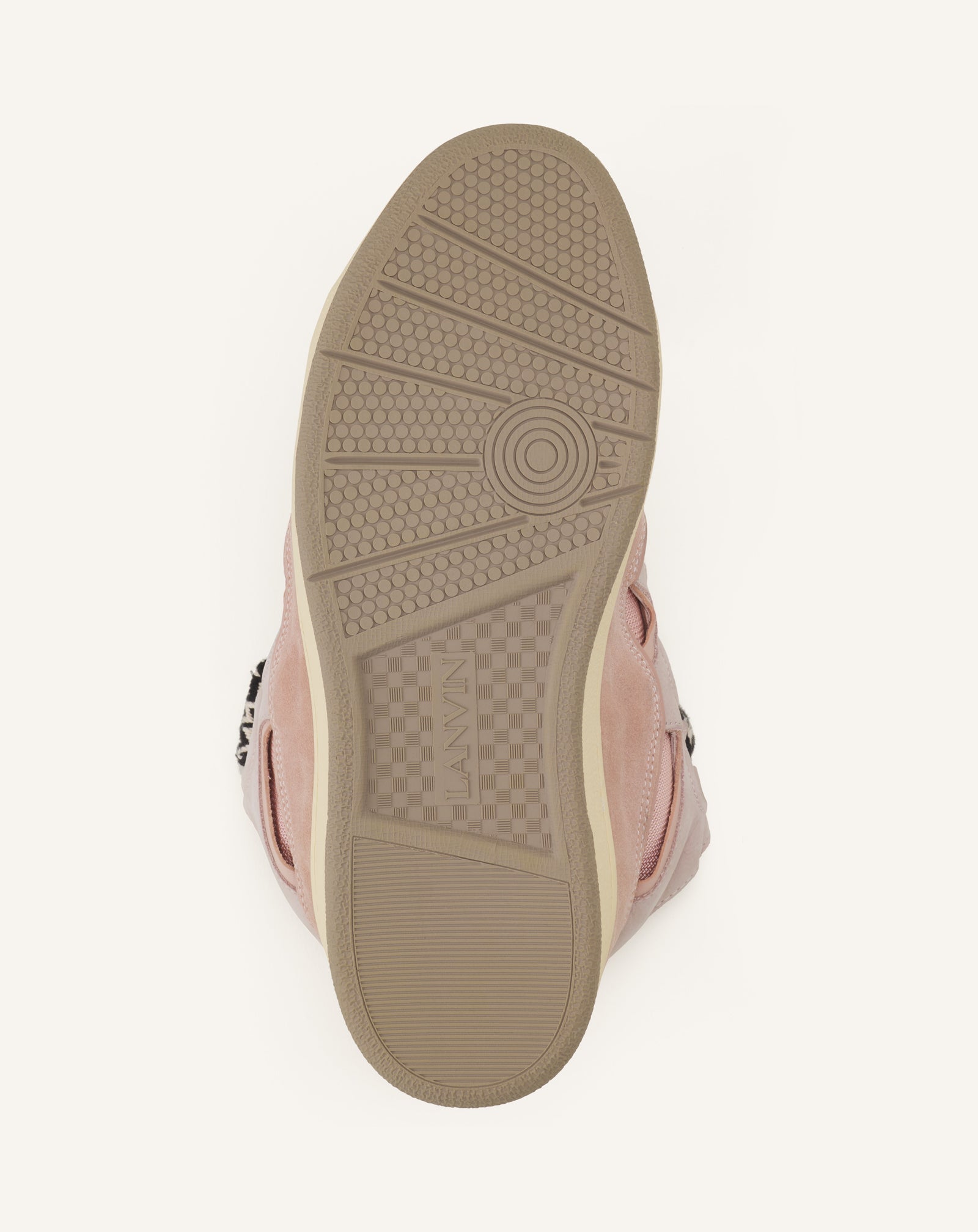 Pink Leather Curb Sneakers | Lanvin Women