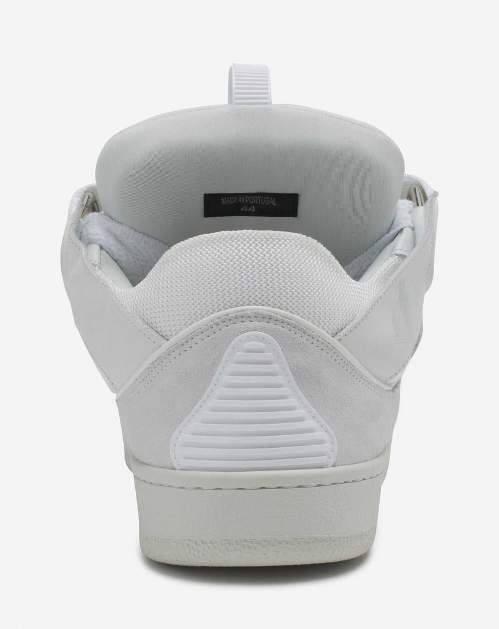 White Leather Curb Sneakers | Lanvin Women