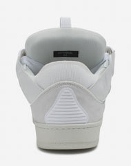 White Leather Curb Sneakers | Lanvin Women
