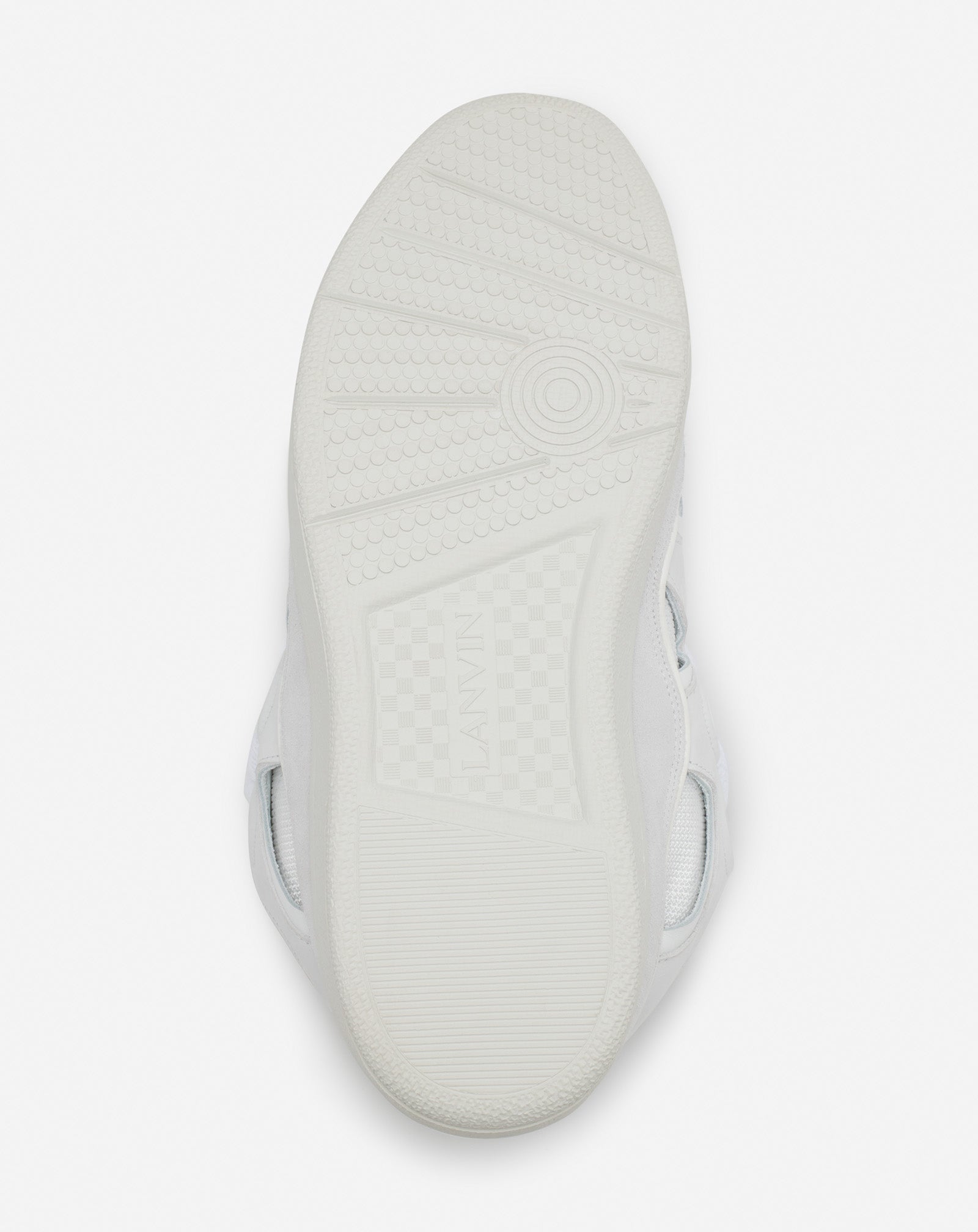 White Leather Curb Sneakers | Lanvin Women
