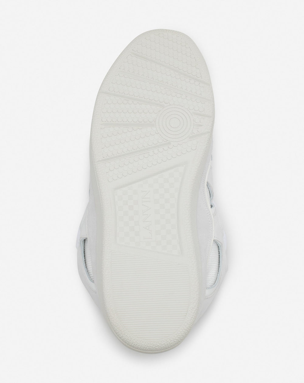 White Leather Curb Sneakers | Lanvin Women