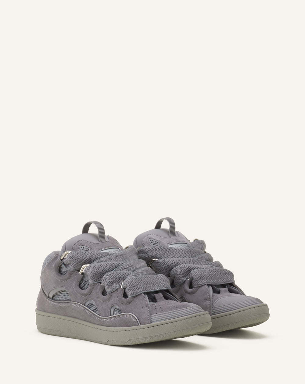 Sneakers Curbs En Suede Monocolor Grey | Lanvin Women