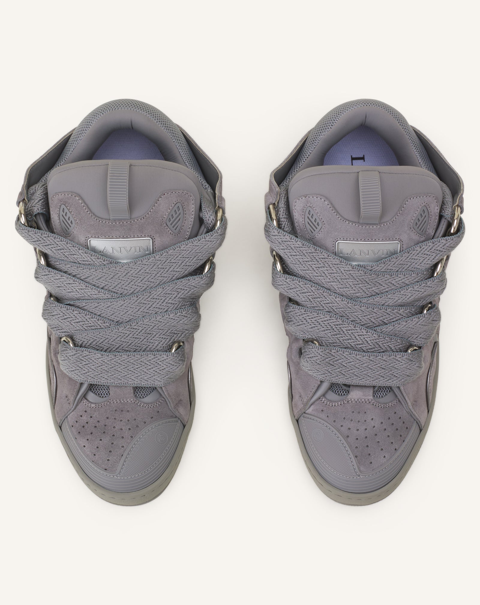 Sneakers Curbs En Suede Monocolor Grey | Lanvin Women