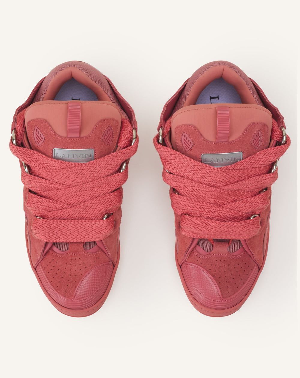 Sneakers Curbs En Suede Monocolor Pink | Lanvin Women