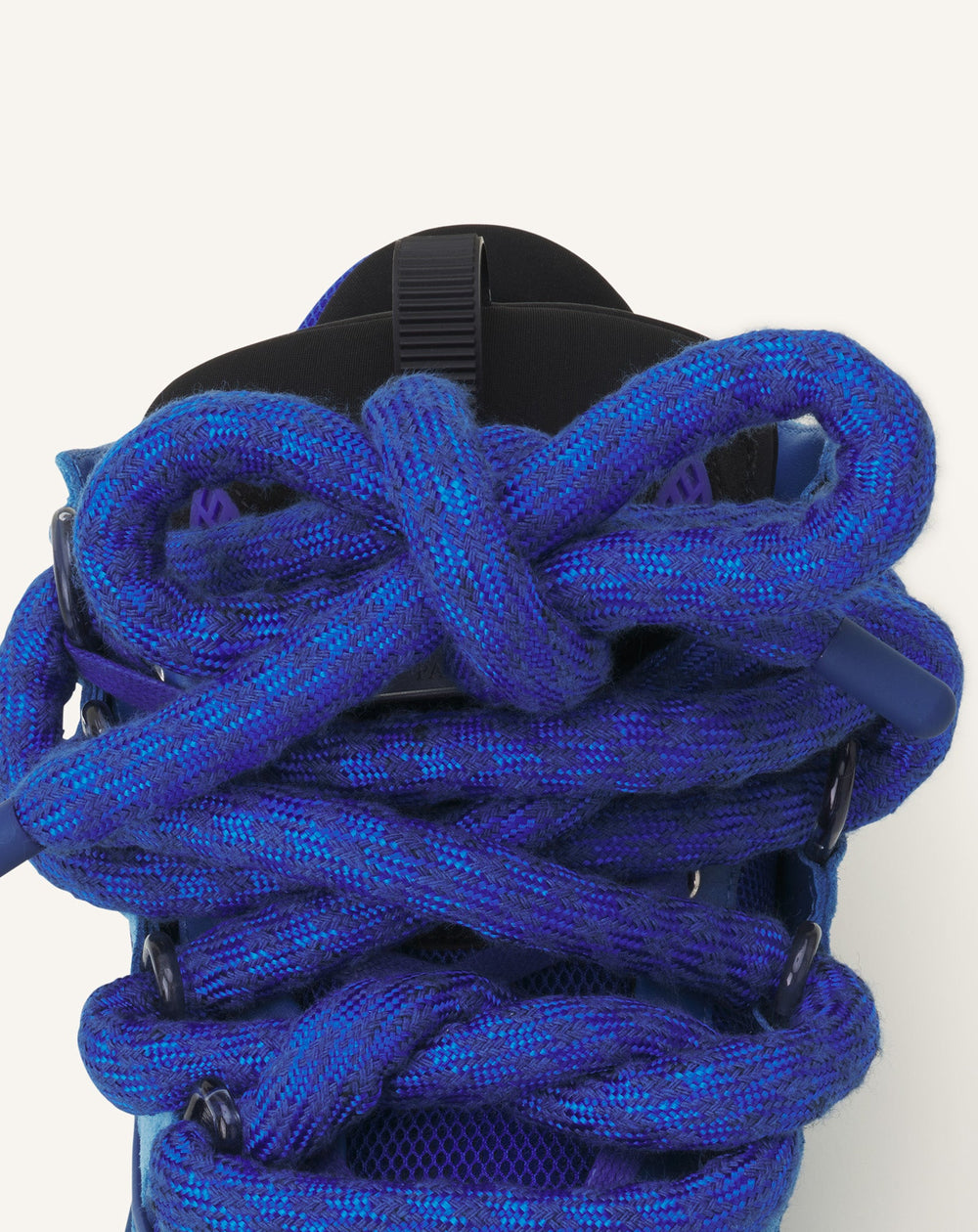 Blue Curb Sneakers In Leather With Snake Laces | Lanvin Women