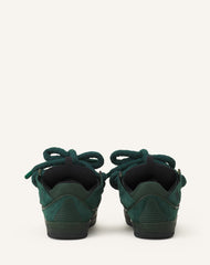Green Curb Sneakers In Leather With Snake Laces | Lanvin Women