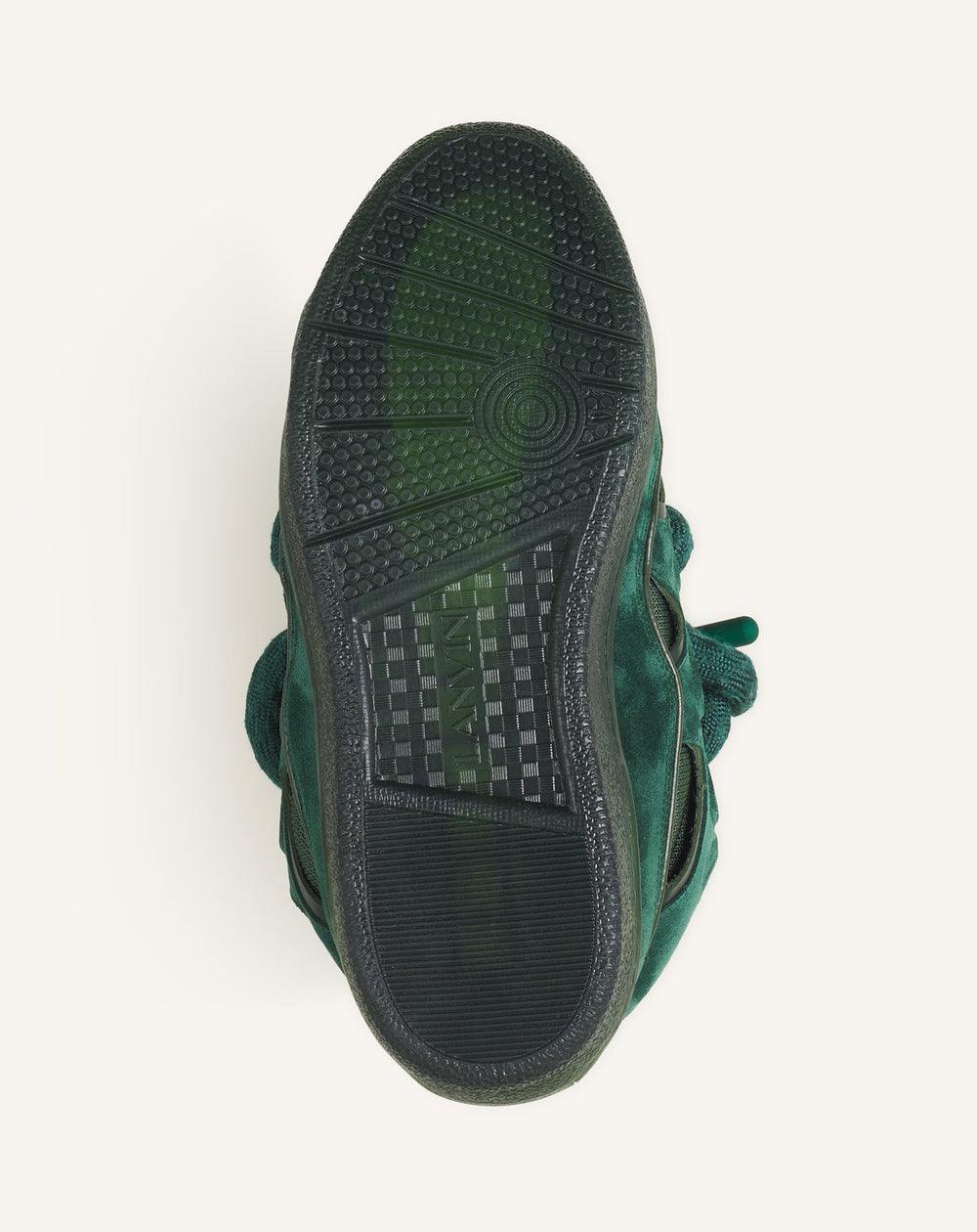Green Curb Sneakers In Leather With Snake Laces | Lanvin Women
