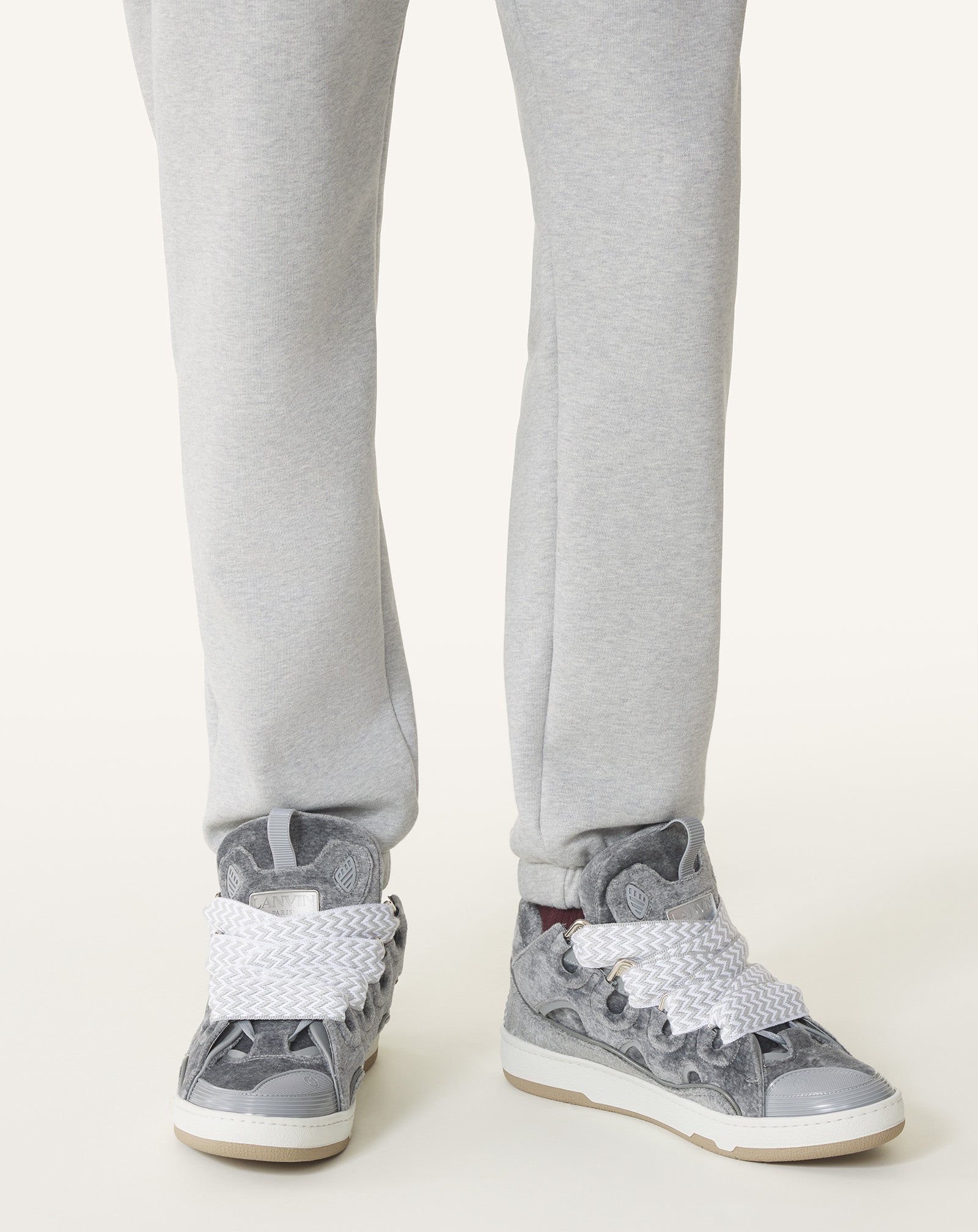 Curb Sneakers En Jersey Grey | Lanvin Women