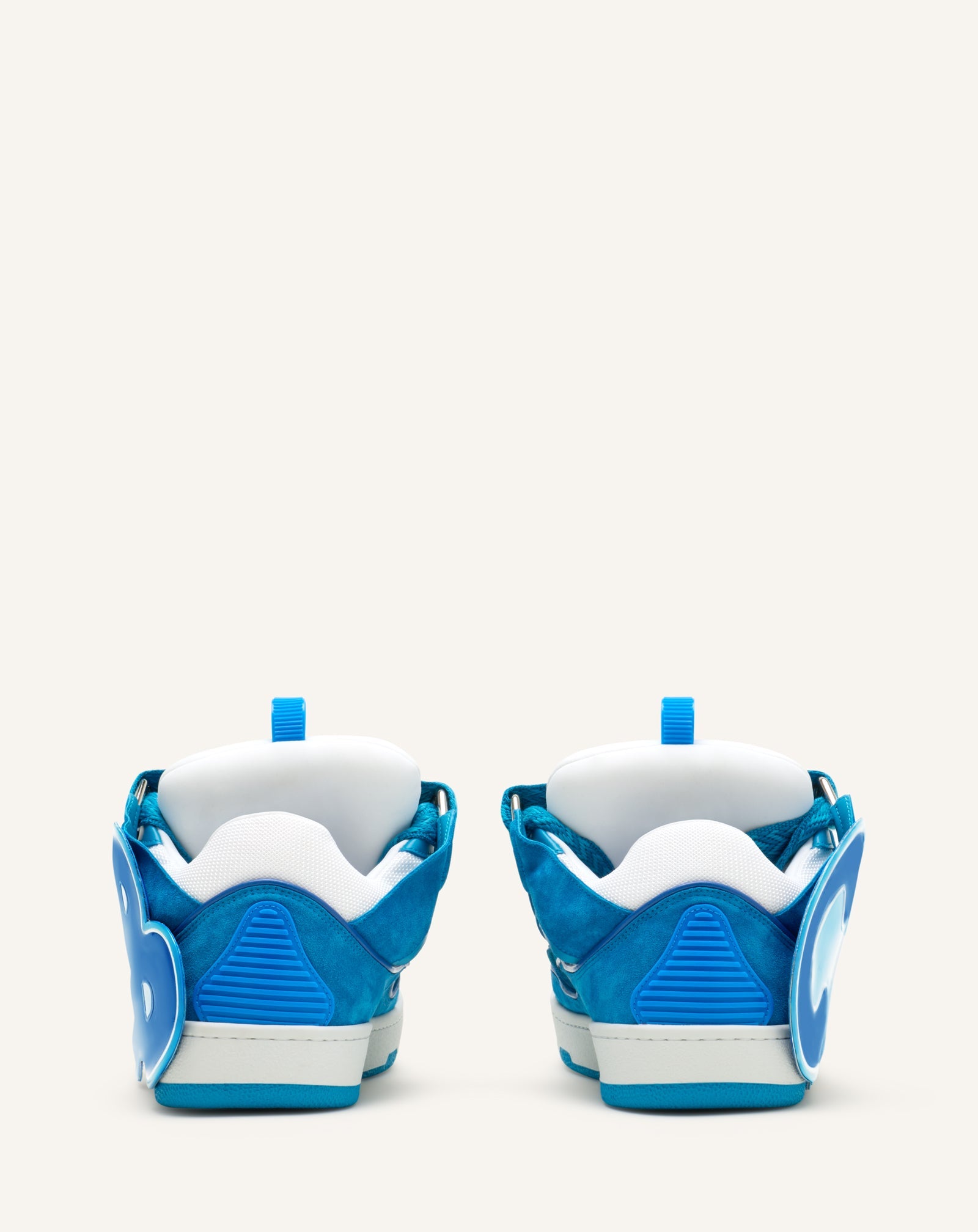 Curb Sneakers En Cuir À Patch Blue | Lanvin Women