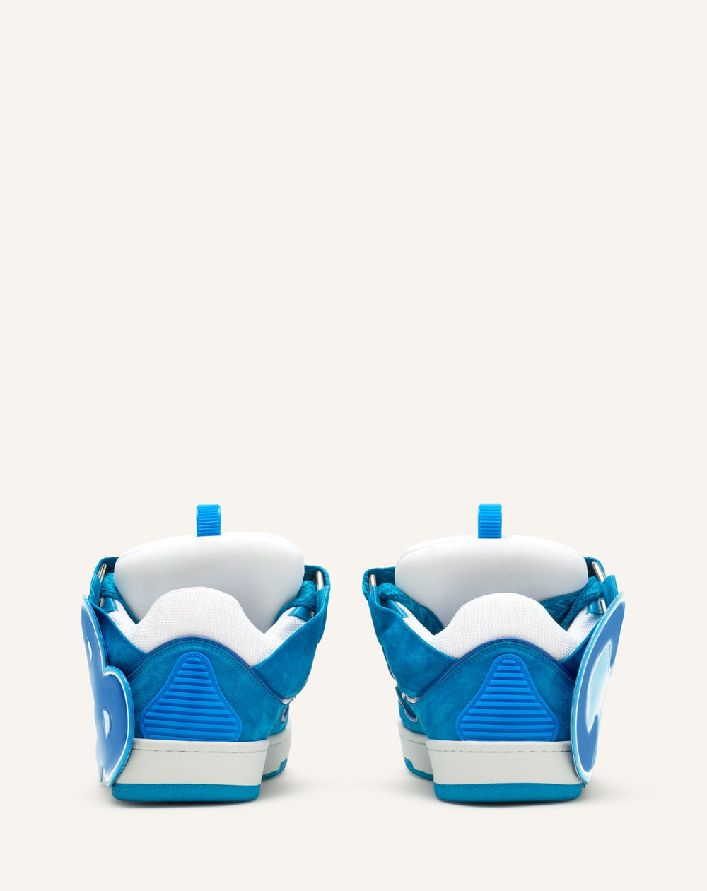 Curb Sneakers En Cuir À Patch Blue | Lanvin Women