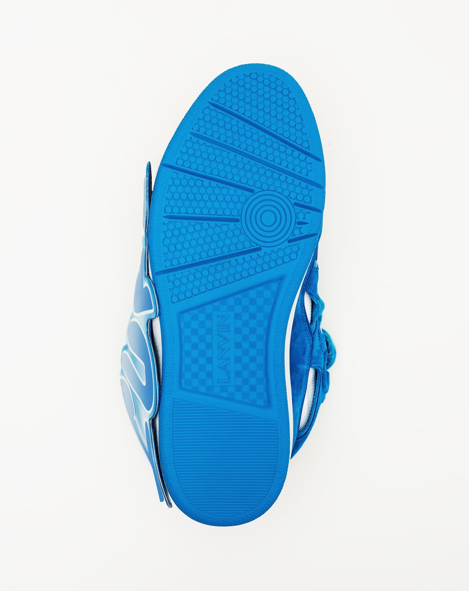 Curb Sneakers En Cuir À Patch Blue | Lanvin Women