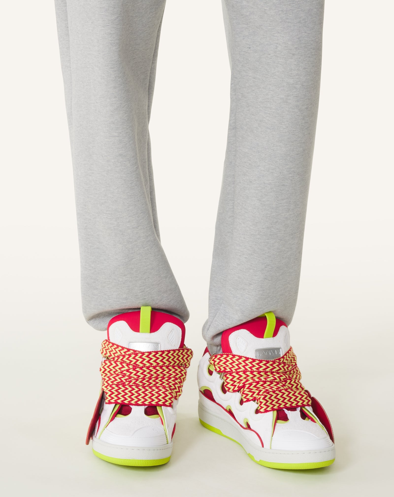 Curb Sneakers En Cuir À Patch Red | Lanvin Women