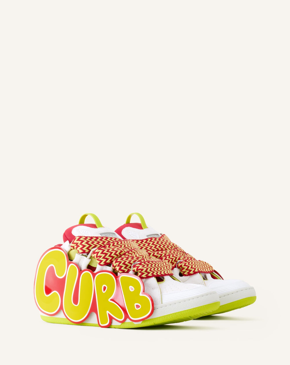 Curb Sneakers En Cuir À Patch Red | Lanvin Women