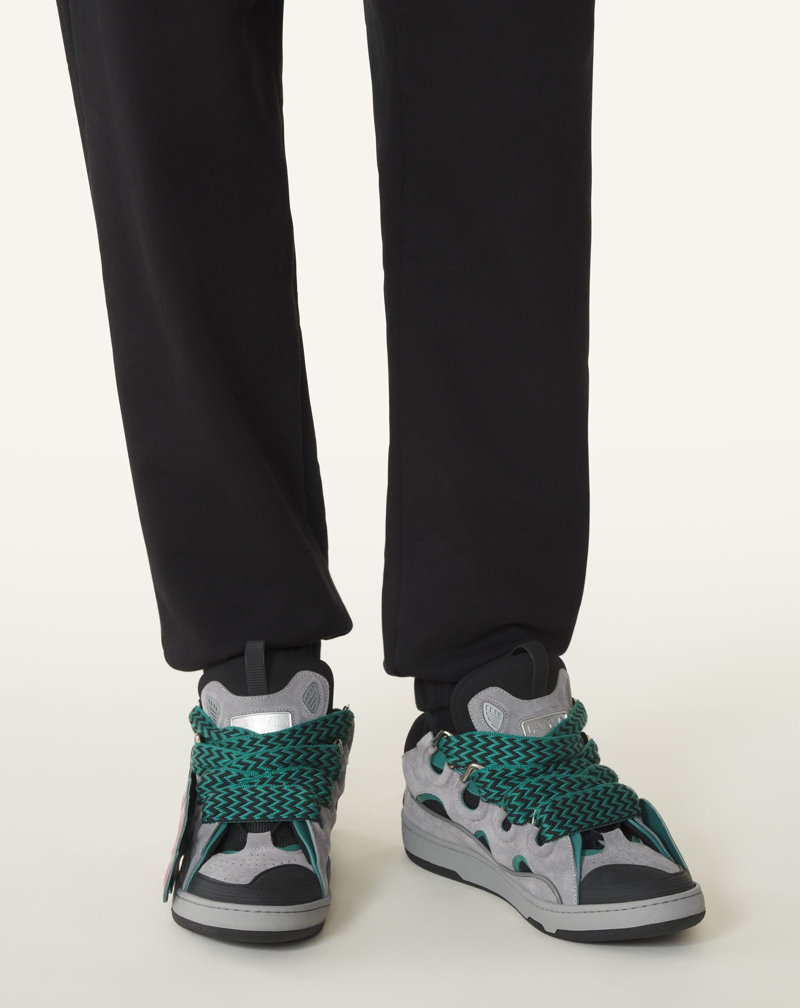 Curb Sneakers En Cuir À Patch Green | Lanvin Women