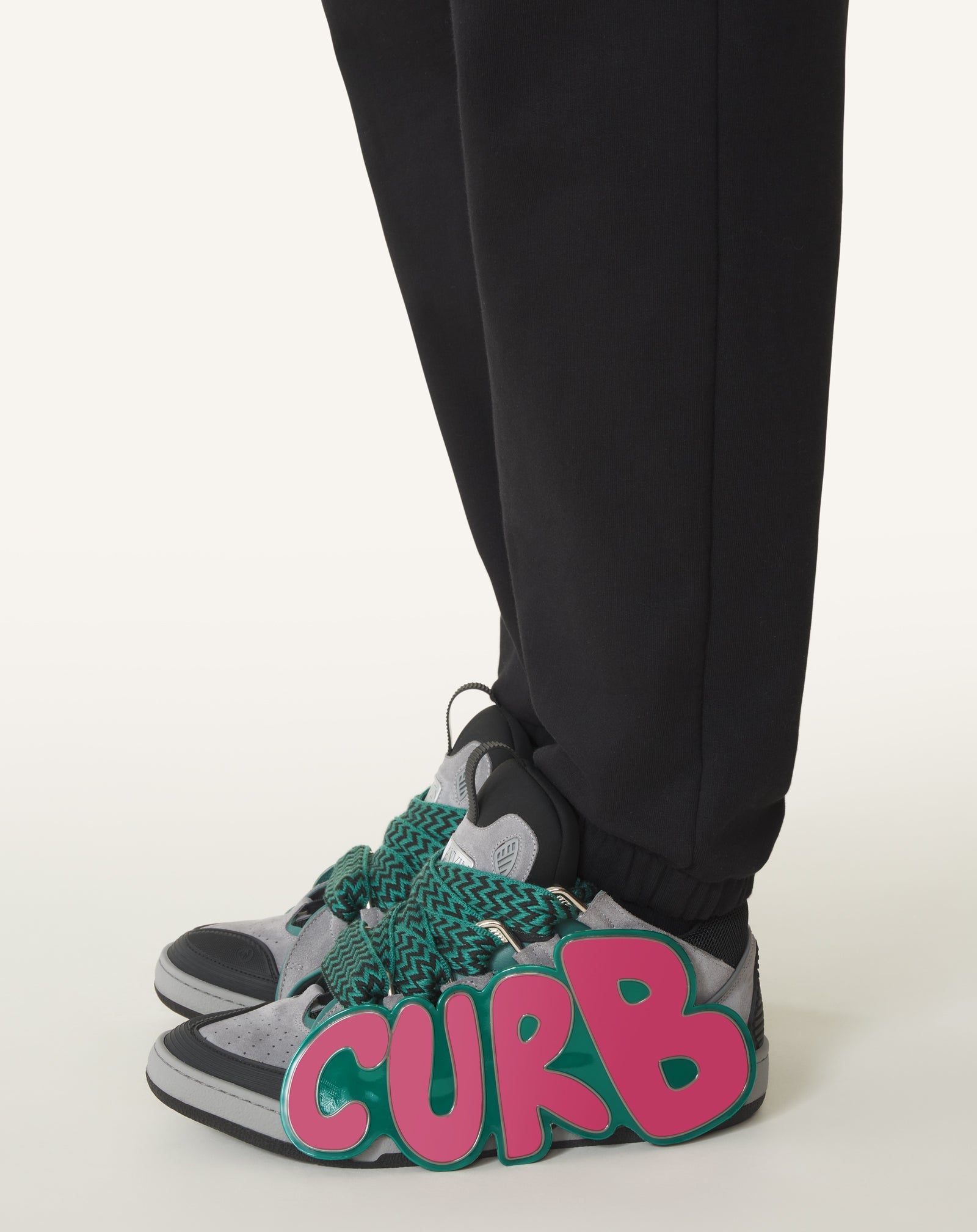 Curb Sneakers En Cuir À Patch Green | Lanvin Women