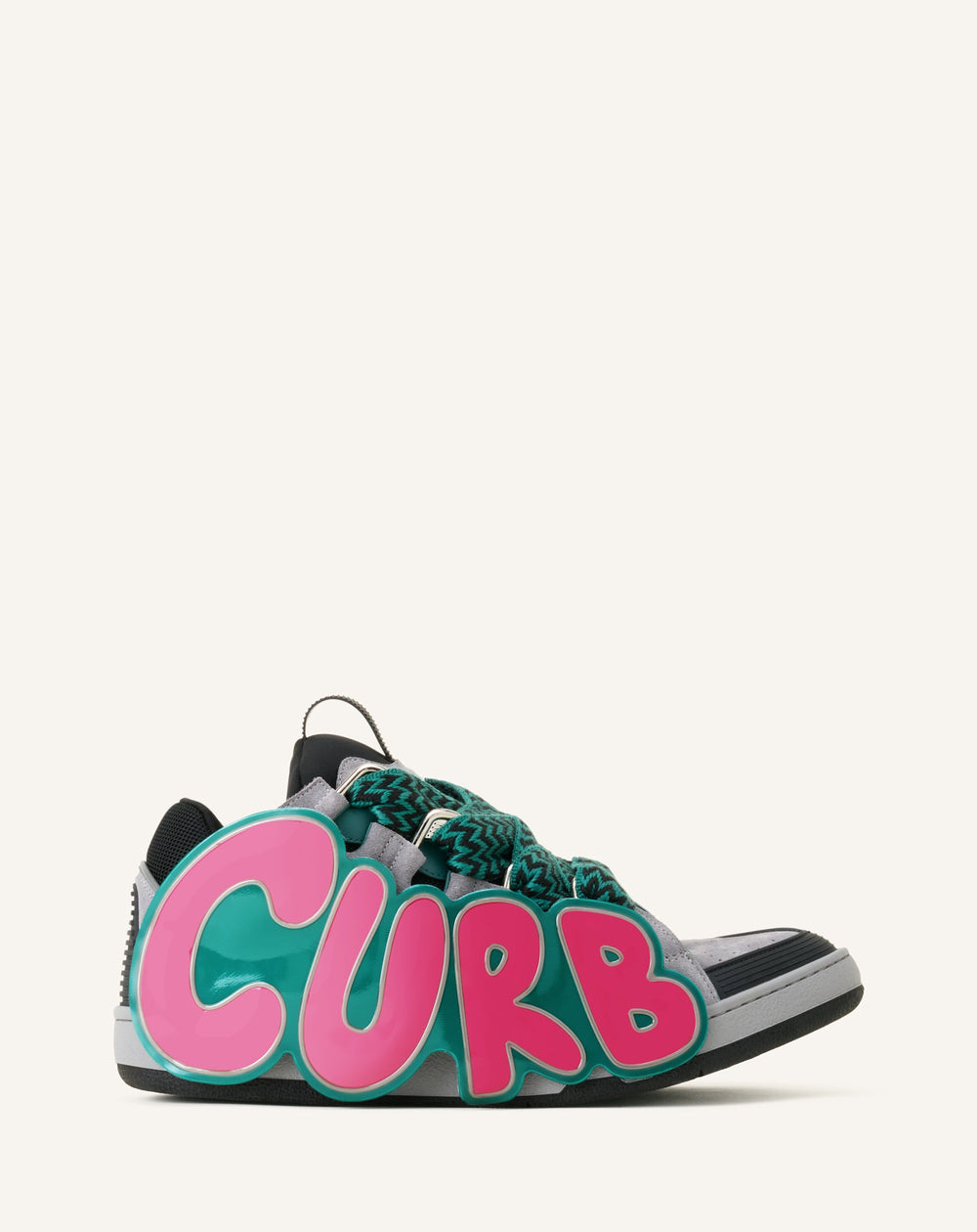 Curb Sneakers En Cuir À Patch Green | Lanvin Women