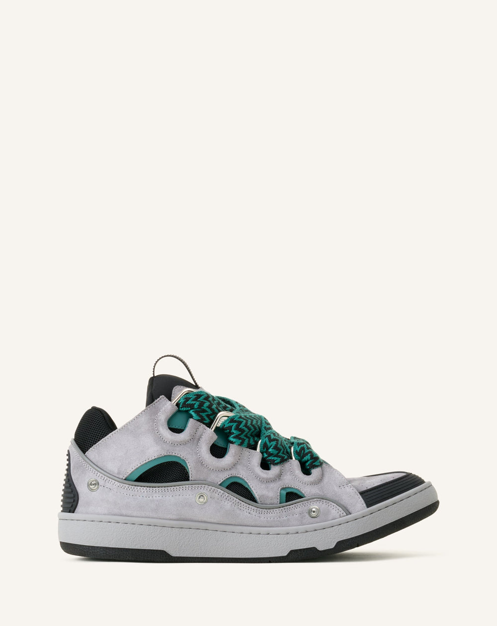 Curb Sneakers En Cuir À Patch Green | Lanvin Women