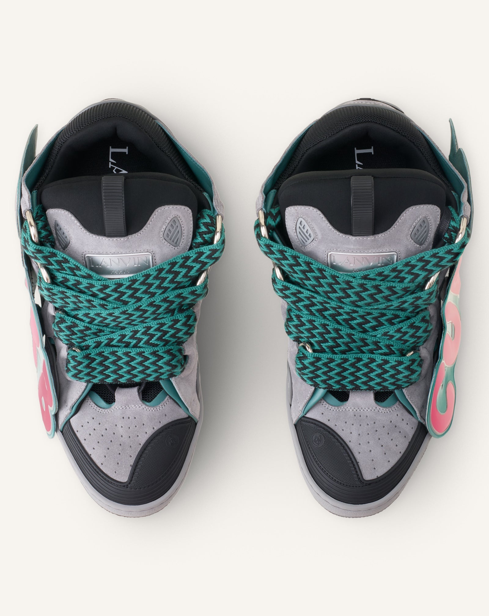 Curb Sneakers En Cuir À Patch Green | Lanvin Women