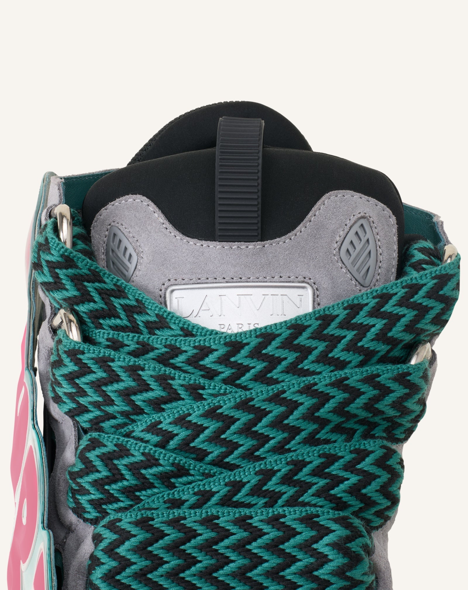 Curb Sneakers En Cuir À Patch Green | Lanvin Women