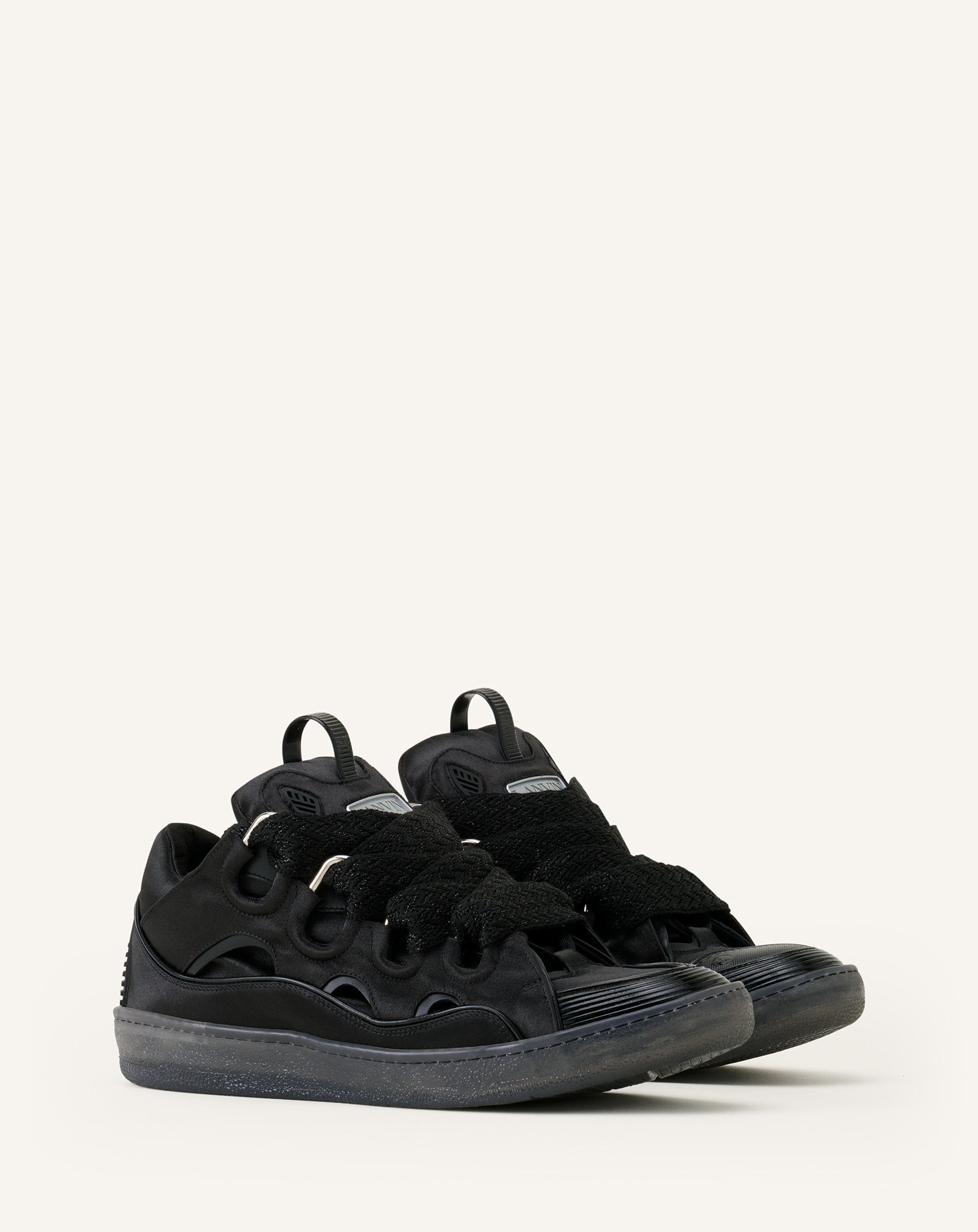 Curb Sneakers En Satin Black | Lanvin Women
