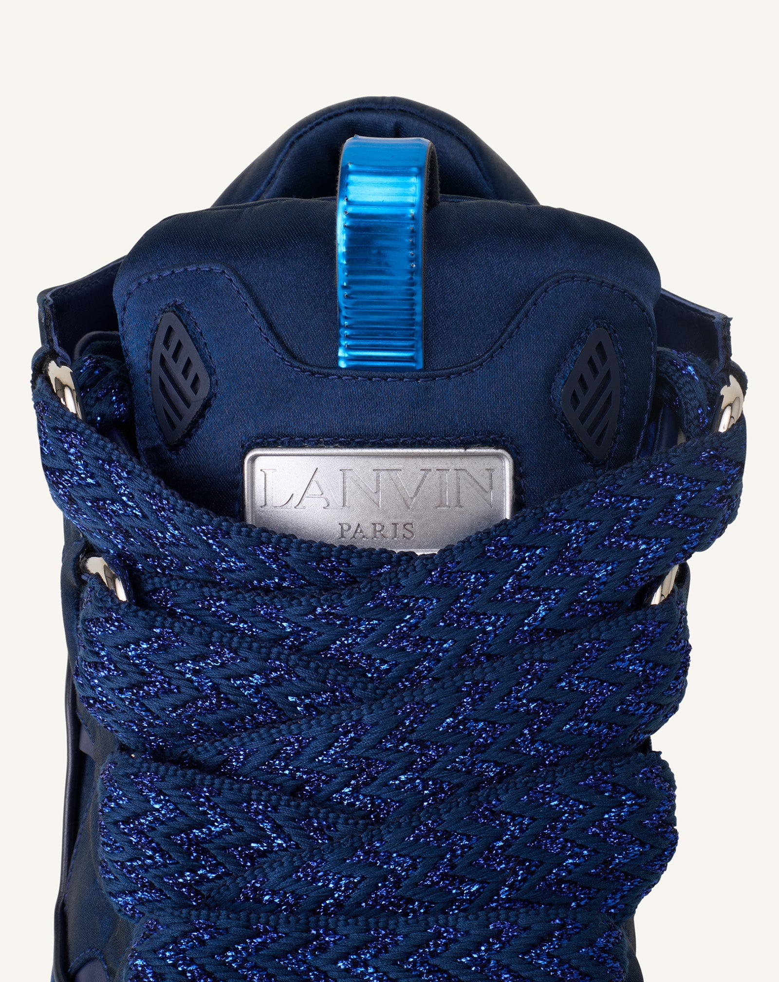 Curb Sneakers En Satin Blue | Lanvin Women