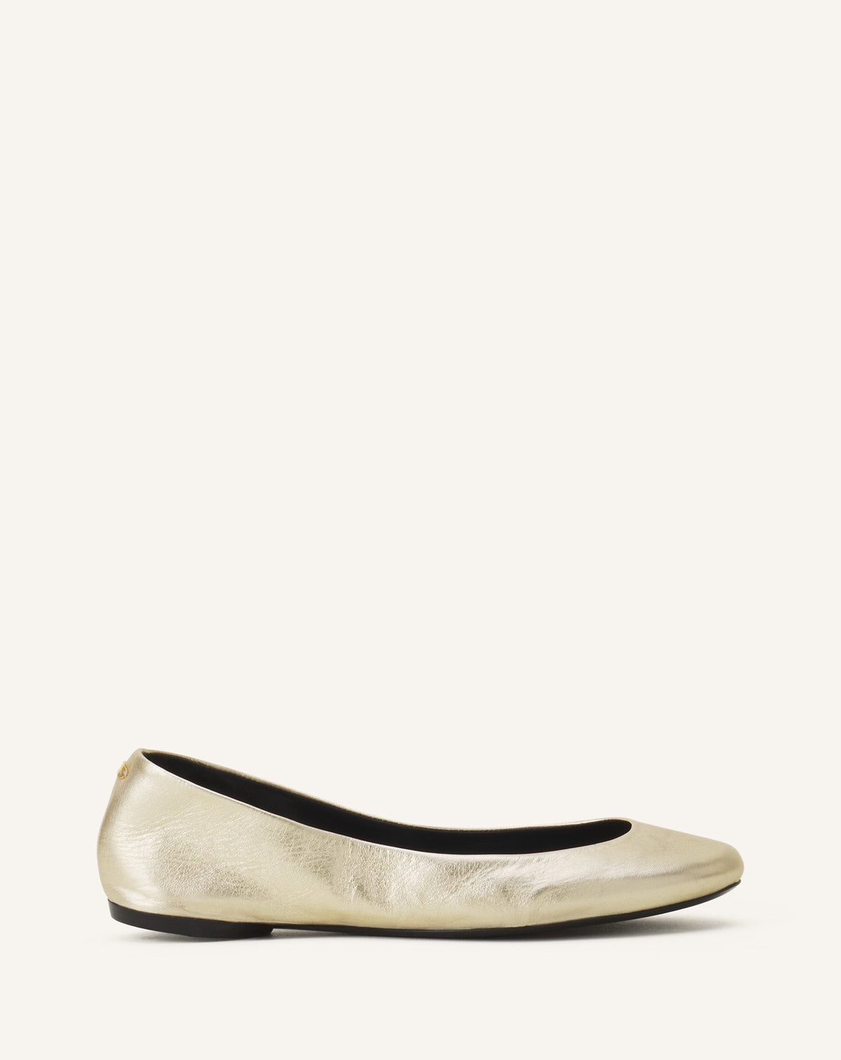 Silver The Ballerina Flat In Metallic Leather | Lanvin Women