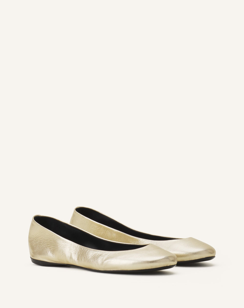 Silver The Ballerina Flat In Metallic Leather | Lanvin Women