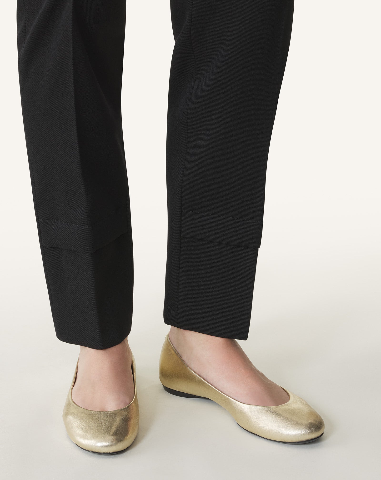 Silver The Ballerina Flat In Metallic Leather | Lanvin Women