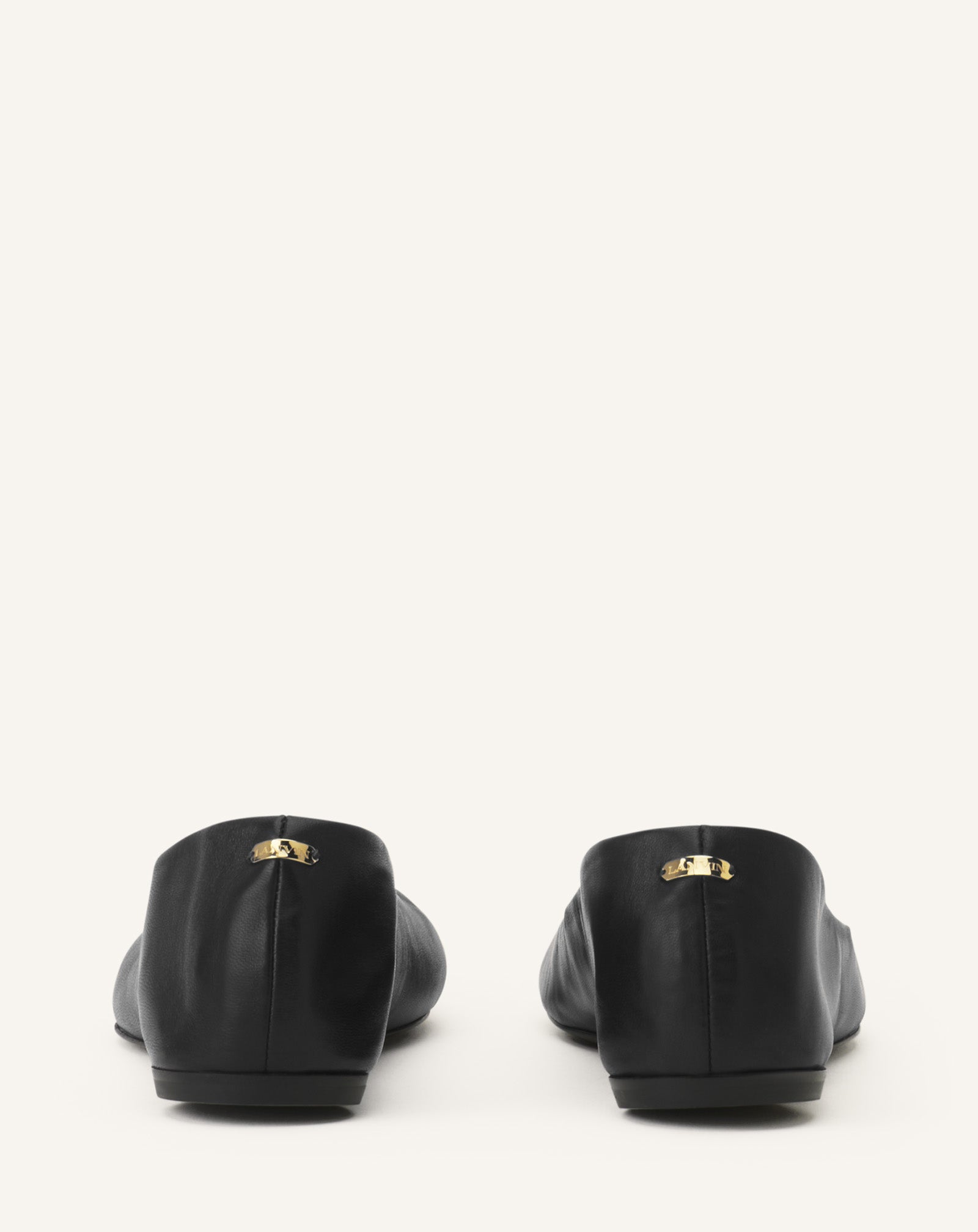 Black The Ballerina Flat In Leather | Lanvin Women