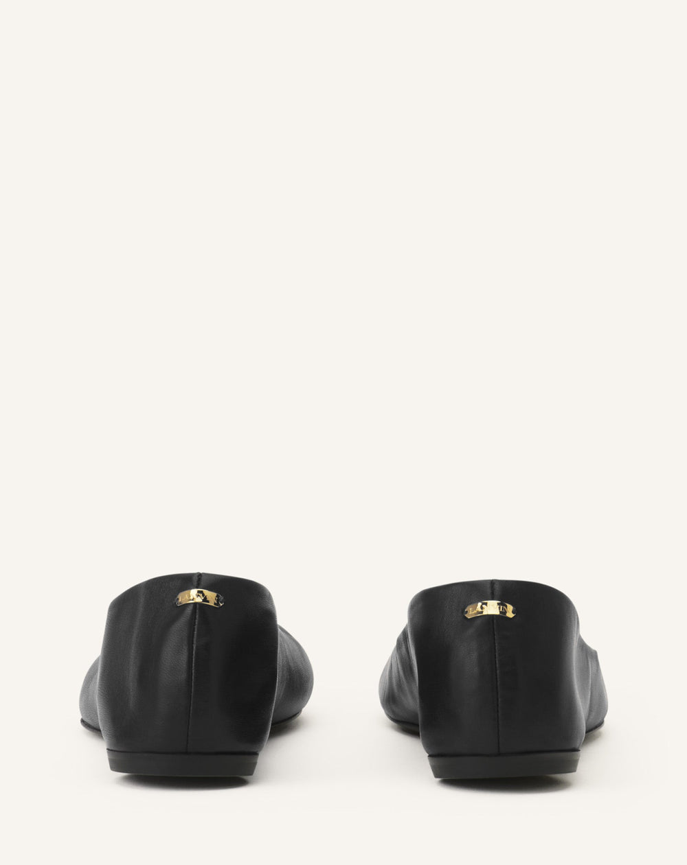 Black The Ballerina Flat In Leather | Lanvin Women