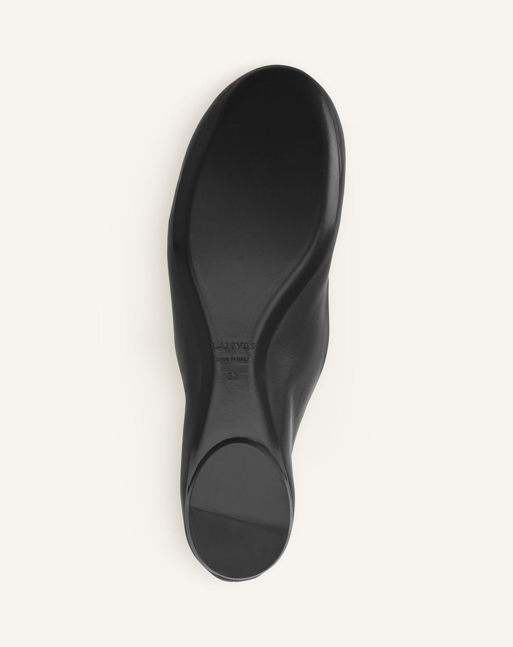 Black The Ballerina Flat In Leather | Lanvin Women