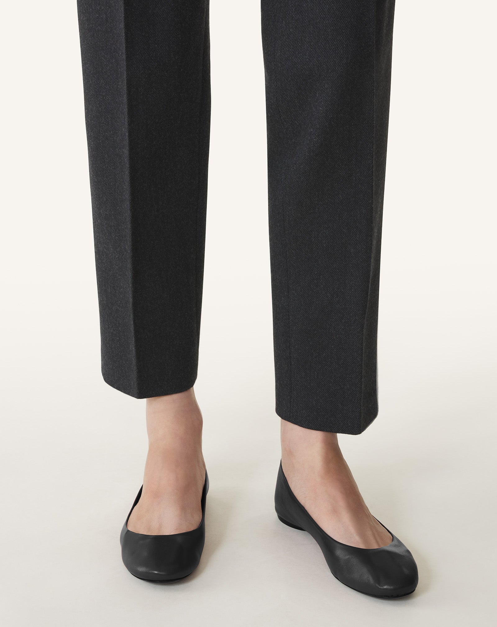 Black The Ballerina Flat In Leather | Lanvin Women