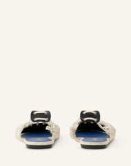 Ballerine Slingback Tressée En Cuir White | Lanvin Women
