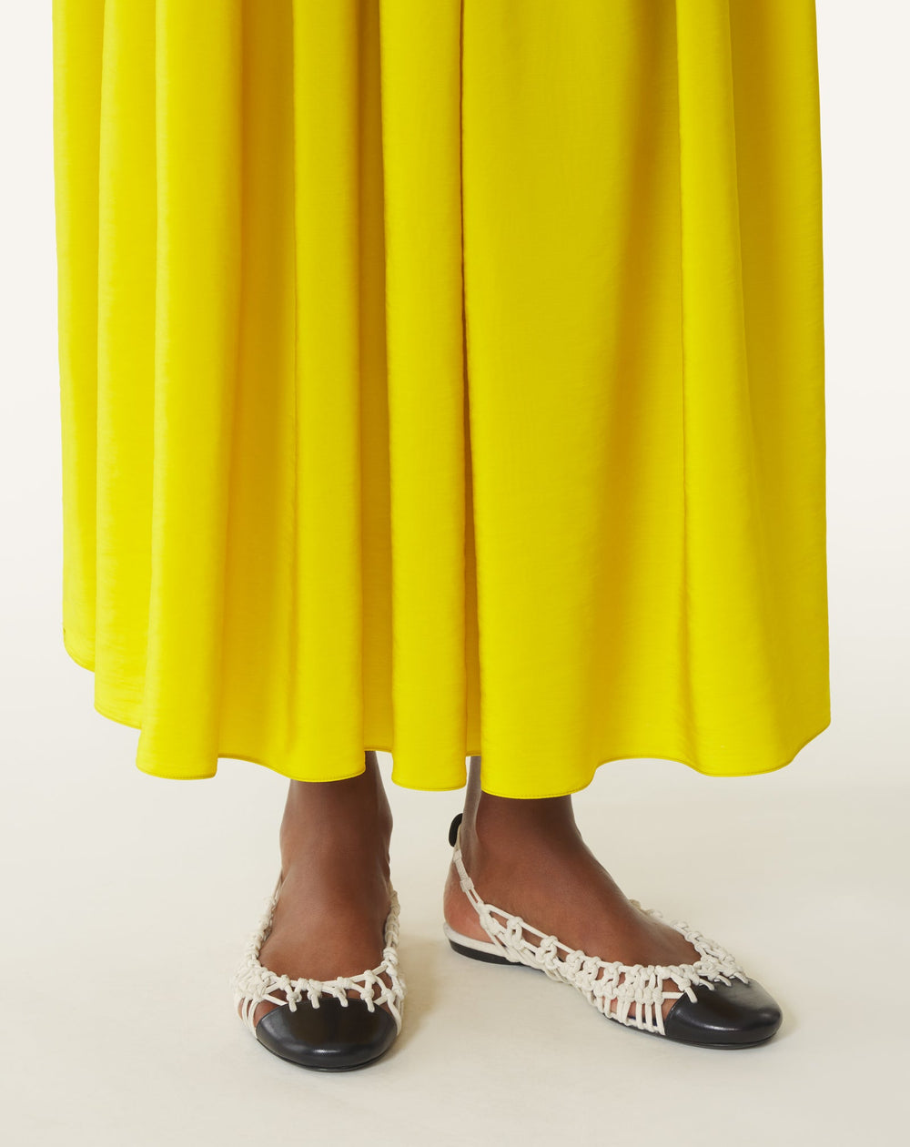 Ballerine Slingback Tressée En Cuir White | Lanvin Women