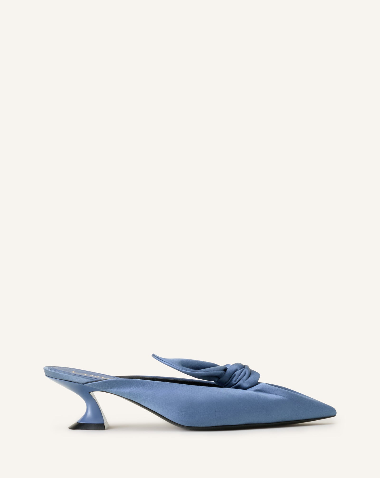 Mule À Talon Midnight Step Noeud En Satin Blue | Lanvin Women