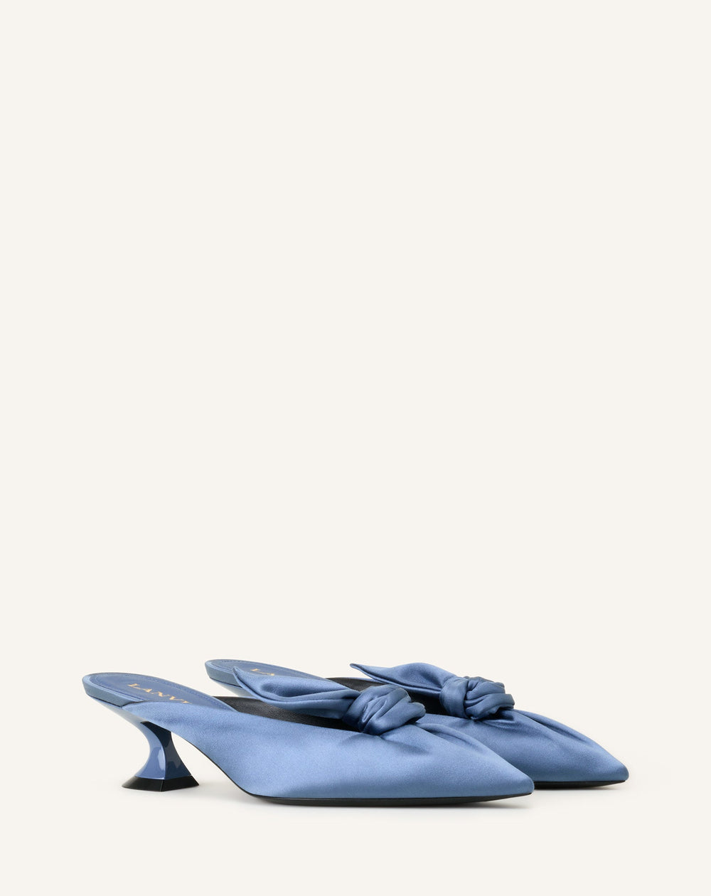 Mule À Talon Midnight Step Noeud En Satin Blue | Lanvin Women