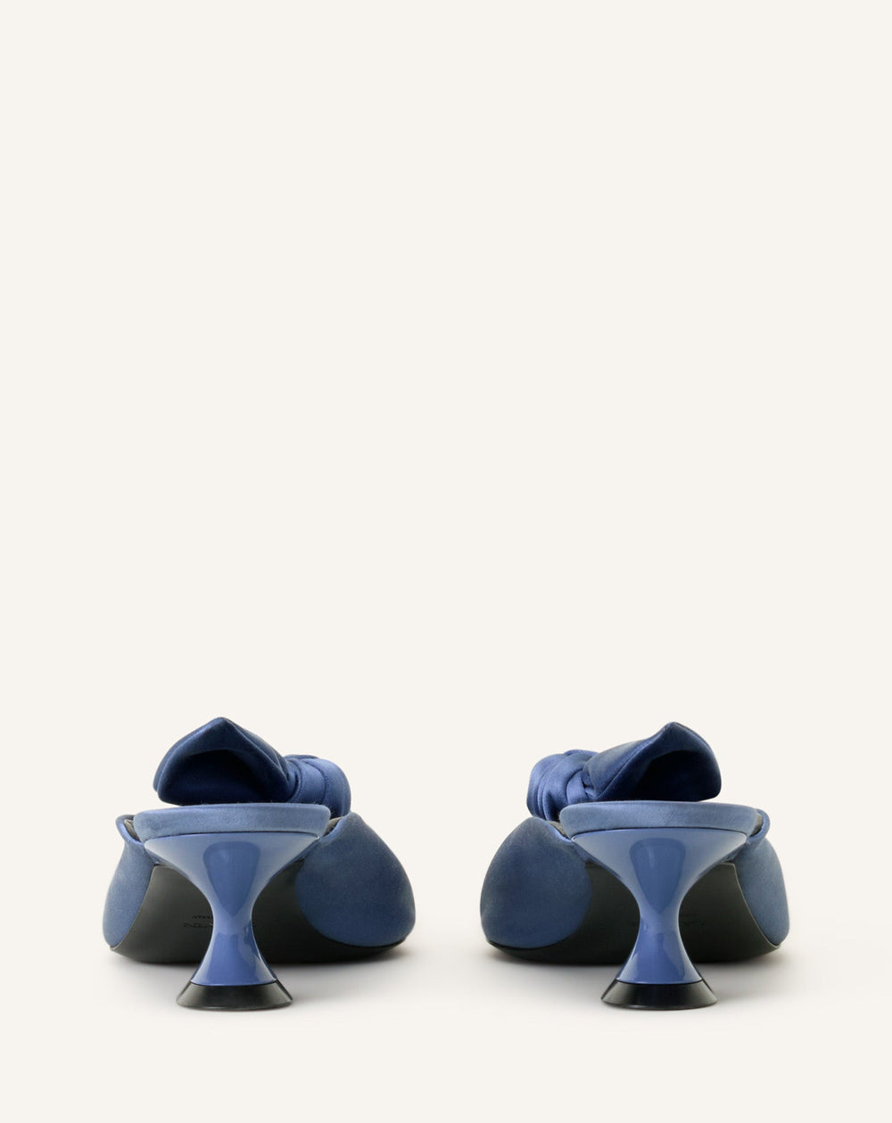 Mule À Talon Midnight Step Noeud En Satin Blue | Lanvin Women