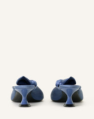Mule À Talon Midnight Step Noeud En Satin Blue | Lanvin Women