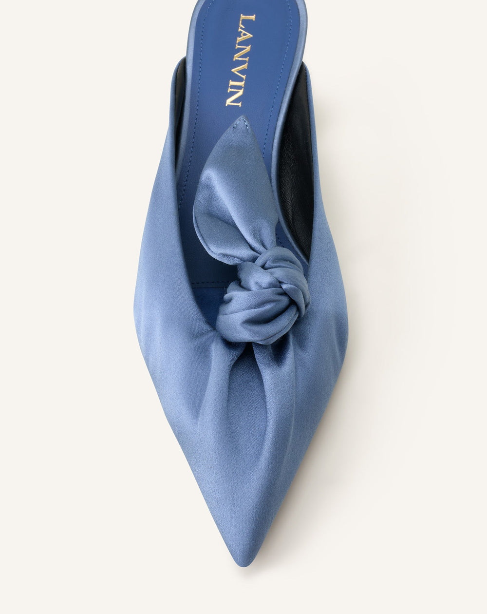 Mule À Talon Midnight Step Noeud En Satin Blue | Lanvin Women